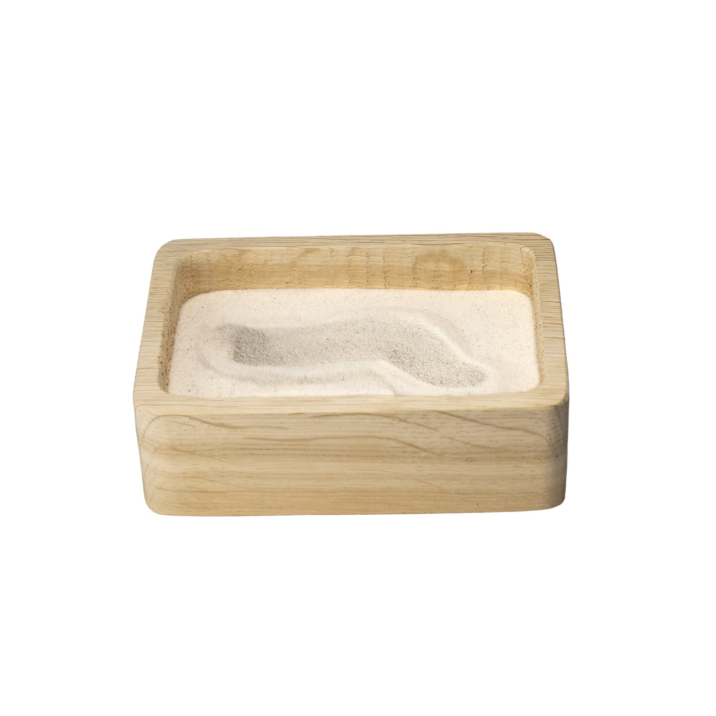 Dřevěná vanička na písek pro křečka 10x14 cm - dubová koupelna pro hlodavce